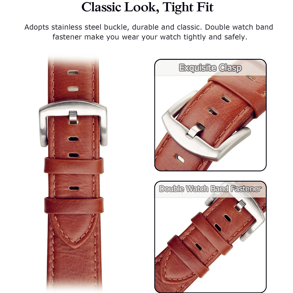 

Leather Strap For apple watch 42mm 44mm band for applewatch iwatch 38mm 40mm strap series 5 4 3 2 1 leather Loop Bracelet wrist