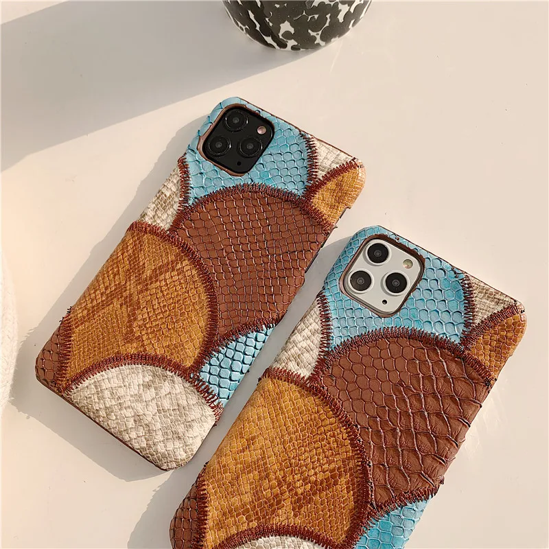 Vintage Skin texture apple 11Promax mobile phone case for iPhone7plus/8/6s hard shell tide PC huawei | Мобильные телефоны и