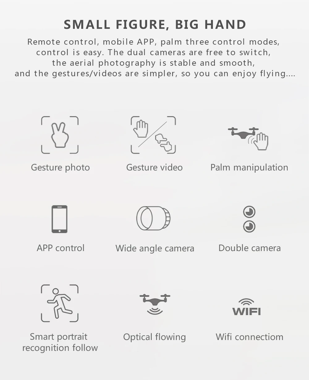 Mini Folding Unmanned Aerial Vehicle WIFI Drone With Camera HD 4K/1080P/720P FPV RTF Remote Control Helicopter RC Quadcopter Toy