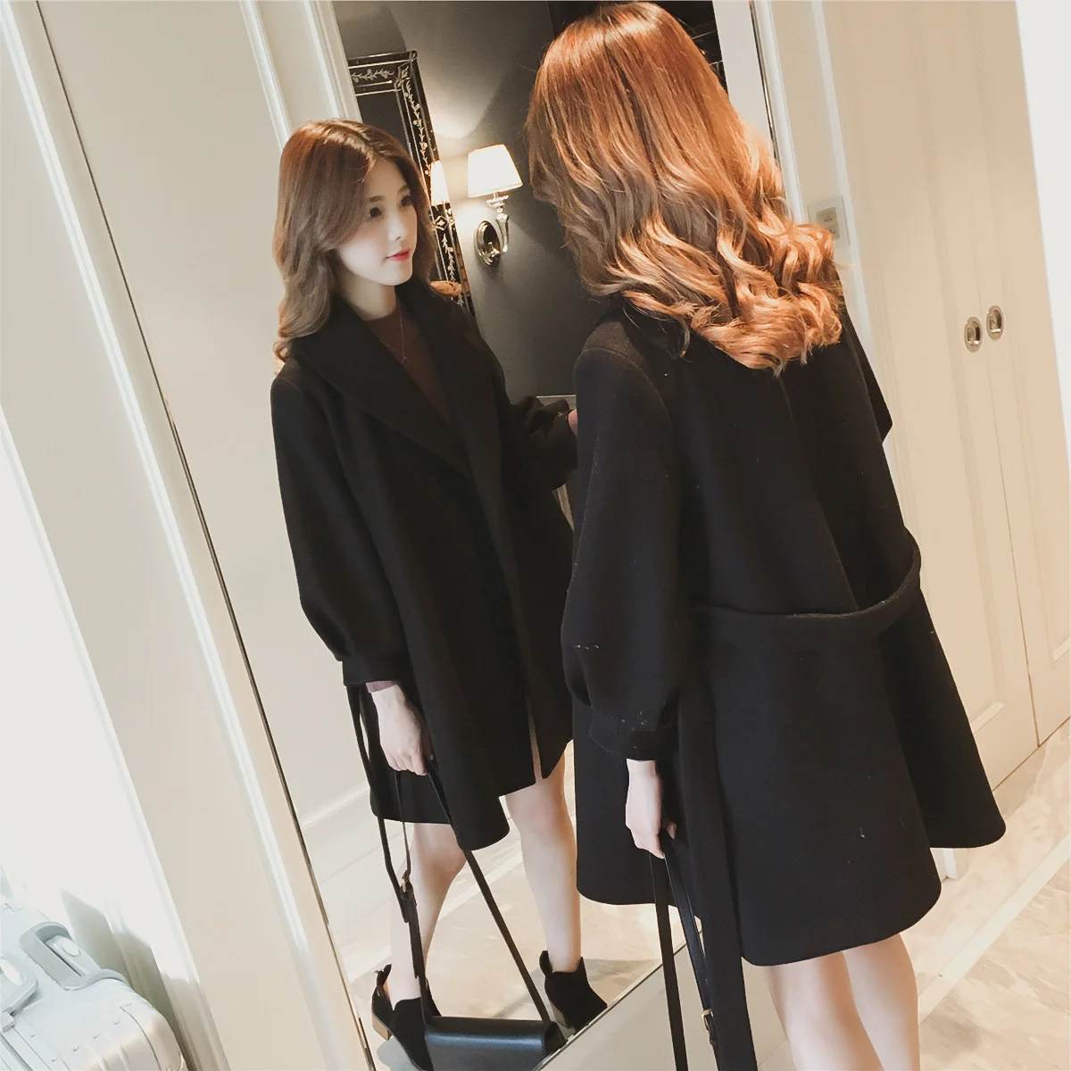 2019 Women Winter Wool Blends Female Long Style Coat Jacket Girls Thick Warm Coats Ladies Open Stitch Feminino Jackets | Женская одежда