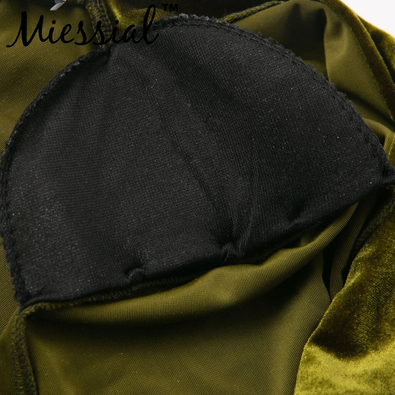 Miessial, зеленое Бархатное облегающее мини-платье с глубоким v-образным вырезом, женское винтажное сексуальное Клубное платье с длинным рукавом, зимнее элегантное вечернее платье в стиле ретро