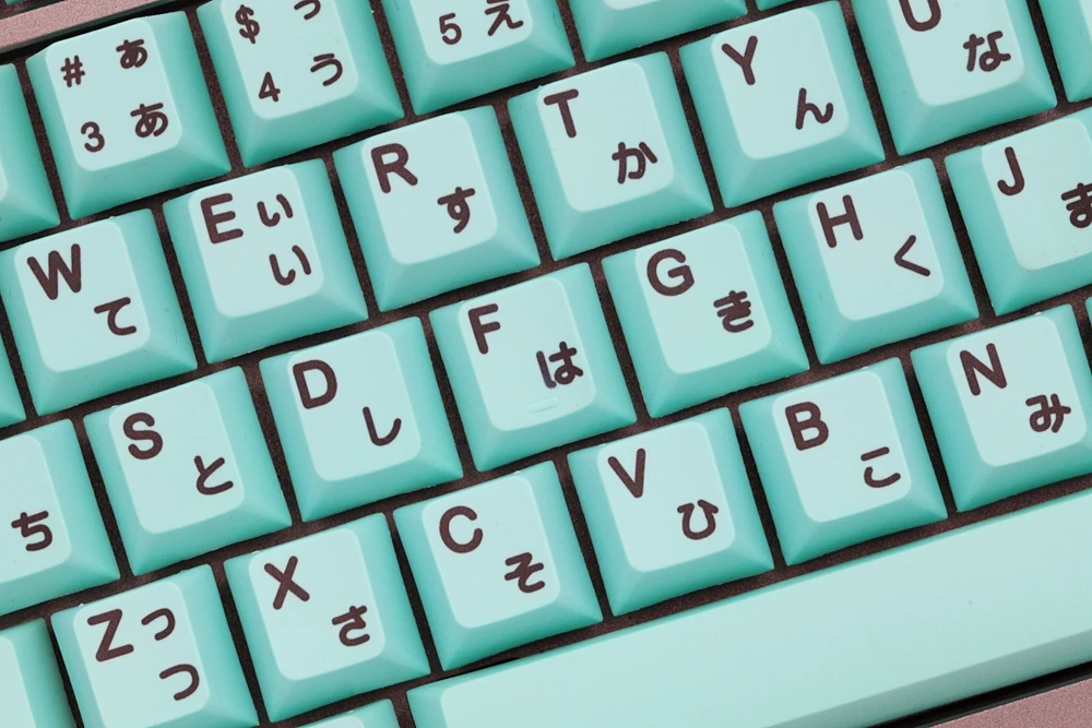 Cyan 139 японский корень черный шрифт язык Вишневый профиль краситель Sub Keycap PBT для gh60