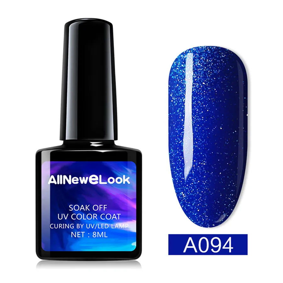 Allnewelook Гель-лак Bluesky Гибридный гвоздь 8 мл, флакон, черный цвет Гель Дизайн Bluesky УФ гель лак для ногтей лак - Цвет: 094