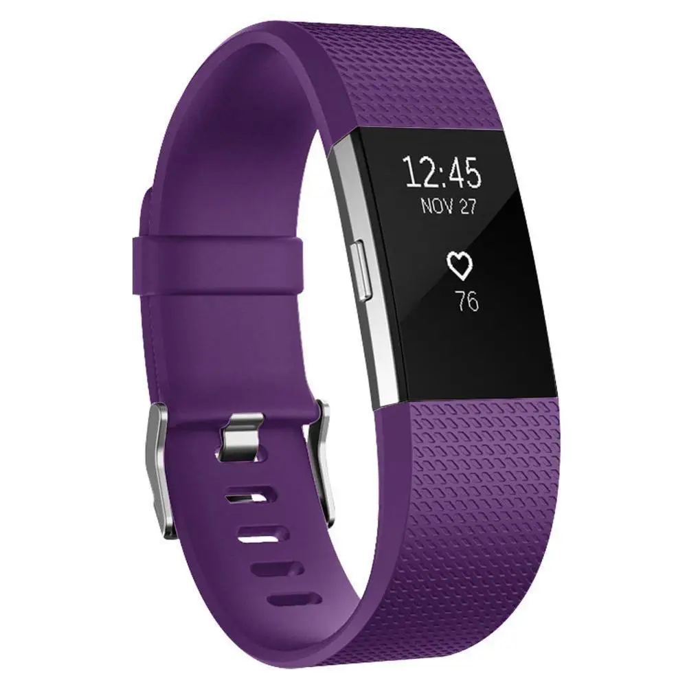 Фиолетовый Ремешок для FitBit Charge 2 ремень запасной браслет ремешок для браслета FitBit Charge 2 аксессуары браслет для FitBit Charge 2 - Цвет: Фиолетовый