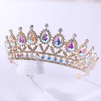 cown bride colored diamond wedding tiara bridal crown crowns for girls wed hair accessories wedding tiara for woman