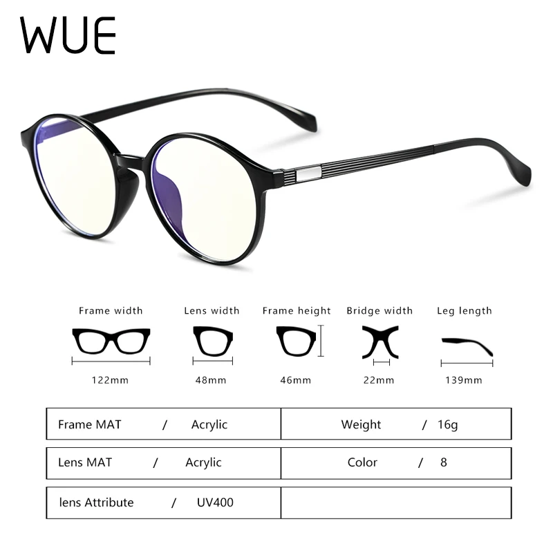

2020 New Glasses Anti Blue Ray Glasses Blue Light Blocking Glasses Optical Eye Spectacle UV Blocking Gaming Filter Round Glasses