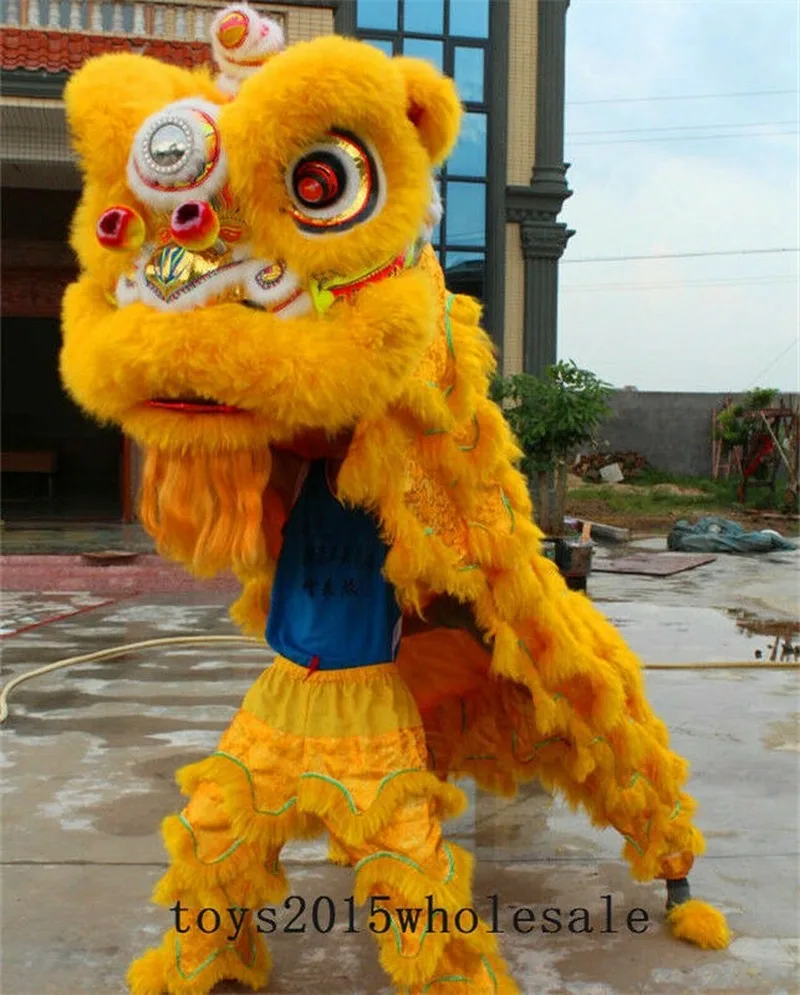 

Lion Dance Mascot Costume Wool Southern Lion Chinese Folk Art For Two Adults US