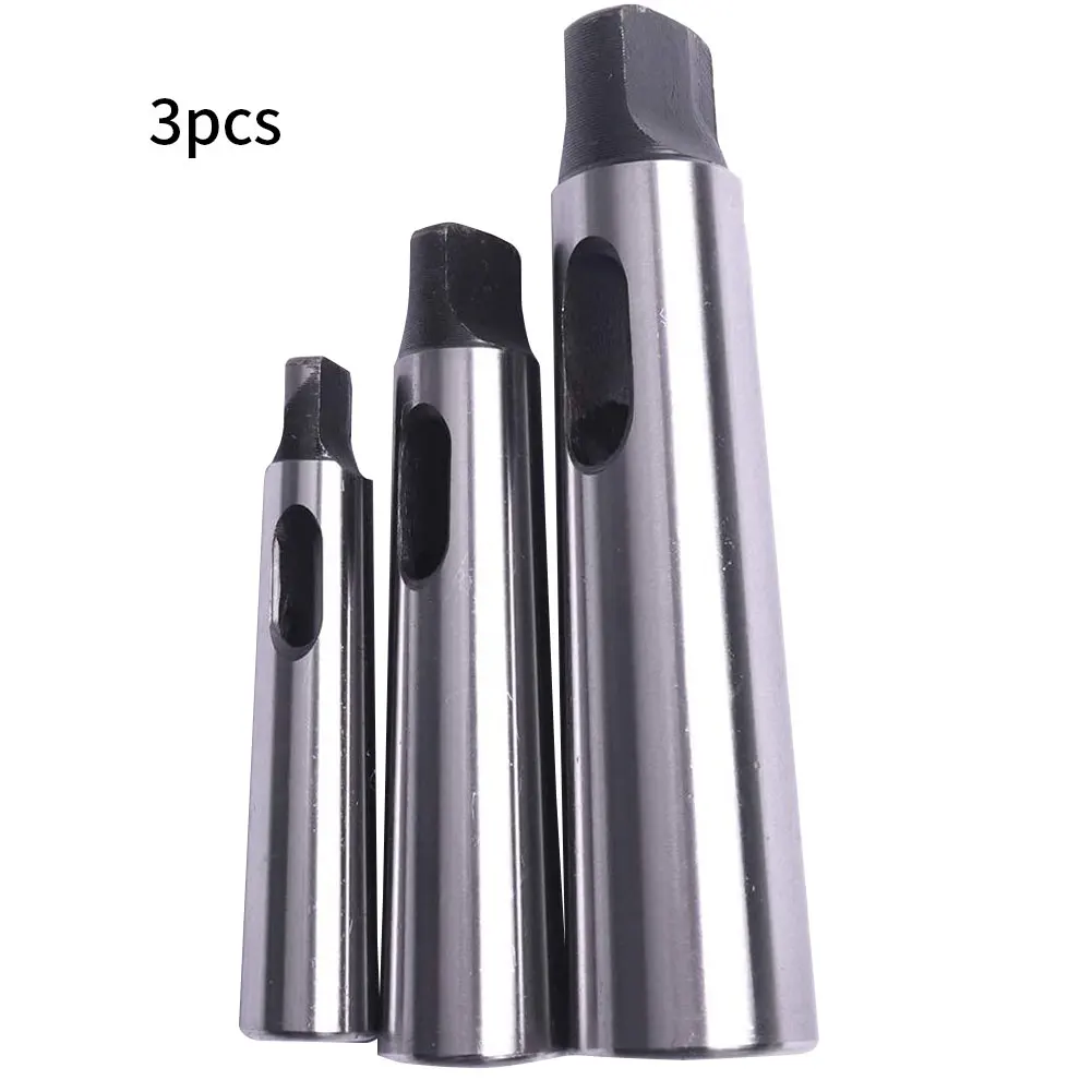 

3PCS High Precision Steel Taper Drill Sleeve Reducing Adapter MT1 To MT2 MT2 To MT3 MT3 To MT4 Flat Head Reducing Drill Sleeve