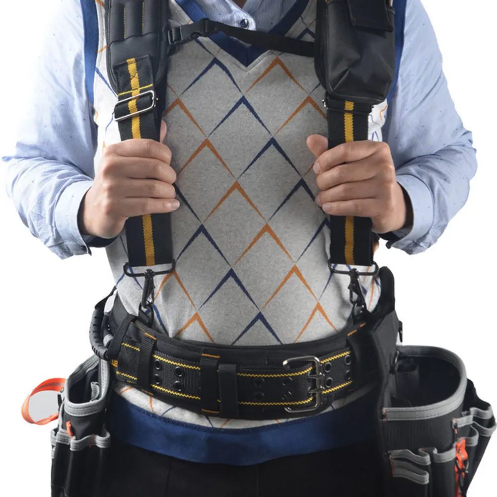 

Multi Function Tools Bag Belt Bag Pouch Electrician Tools Organizer Waist Adjustable Bag for DIY Electrician Carpenter Joiner