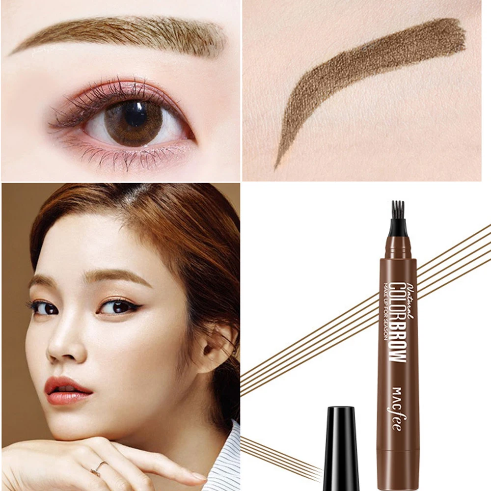 Жидкий карандаш для бровей с 4 точками натуральная татуировка ручка усилитель