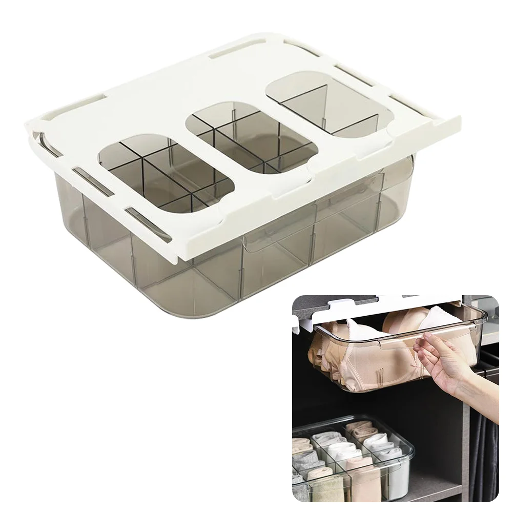 

Ящик для хранения нижнего белья, многофункциональный ящик для хранения нижнего белья с 12 отделениями для носков и бюстгальтеров, домашний ш...