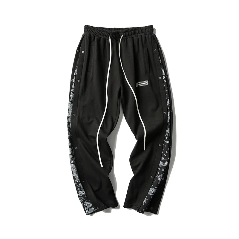 

Men's wide-leg sports pants, floral hip-hop straight-leg pants, men's jogger men's casual pants in spring and autumn