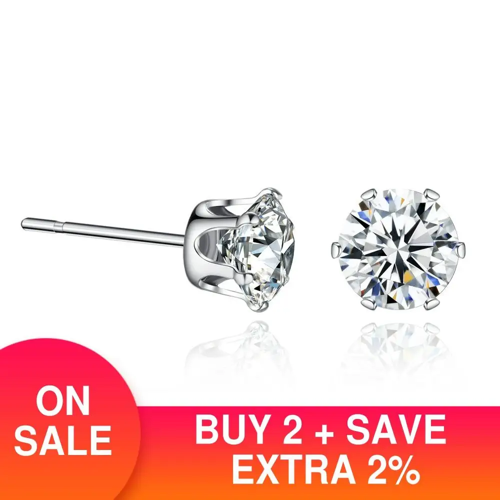 

2pcs Pack 2021 new design 925 Sterling Silver Jewelry set ring round stud earring for Wedding gift J4919