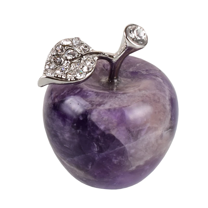 

Фигурки Apple Mini, оригинальный аметист, модная чакра, камень, кристалл, минерал, свадебный подарок, исцеление, аксессуары для домашнего декора