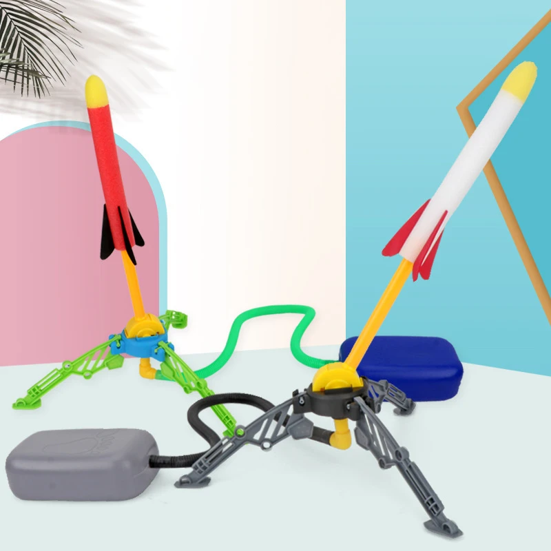 

Adjustable Stomp Rocket Launcher Toys Sport Game Kids Rocket Launcher Air Step Pump Power Rocket Outdoor Sport Toys For Children