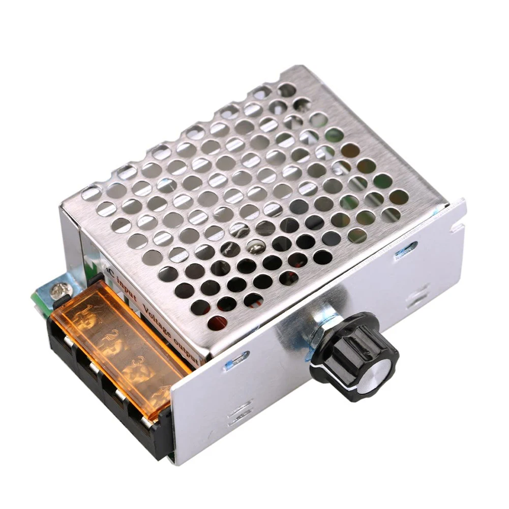 AC 220V 4000W Тиристорный регулятор напряжения, скорости, температуры и света, регулятор вольтажа и света с высокой мощностью, легкий и безопасный в использовании.