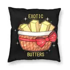 Квадратная наволочка FNAF с экзотическими пуговицами, Полиэстеровая льняная бархатная креативная декоративная наволочка для постельного белья на молнии