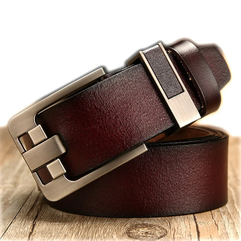 

Men's outdoors genuine leather Belt luxury designer brand belt Women's Retro superior quality alloy Pin buckle jeans Belt