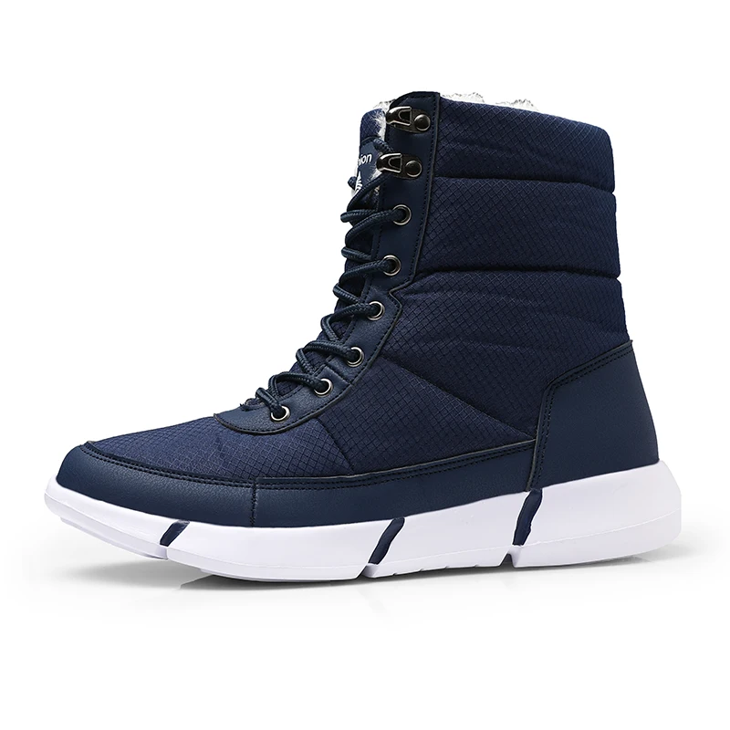 2019 New Fashion Winter Men Boots Waterproof Snow Fur Warm Shoes Non Slip Ankle Footwear Male Lightweight Plus Size | Обувь