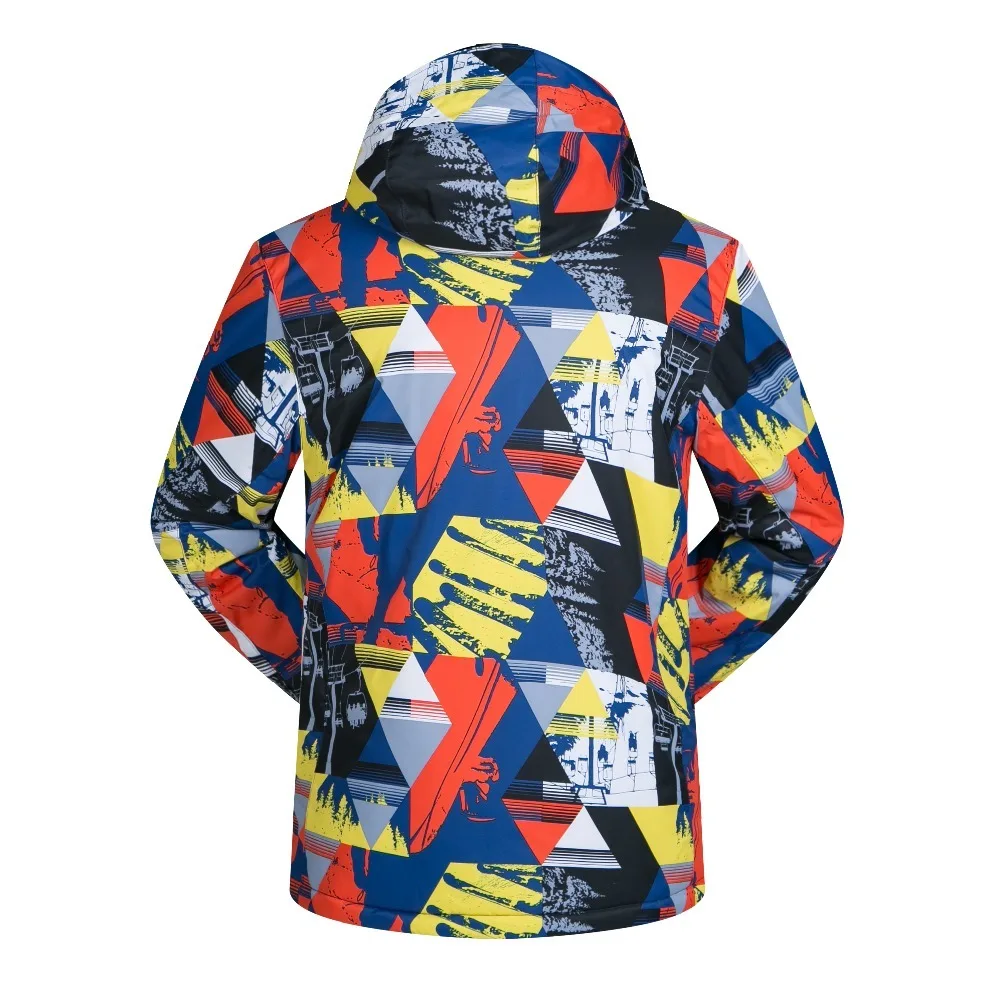 Мужские лыжные куртки ветрозащитная Водонепроницаемая термокуртка с капюшоном