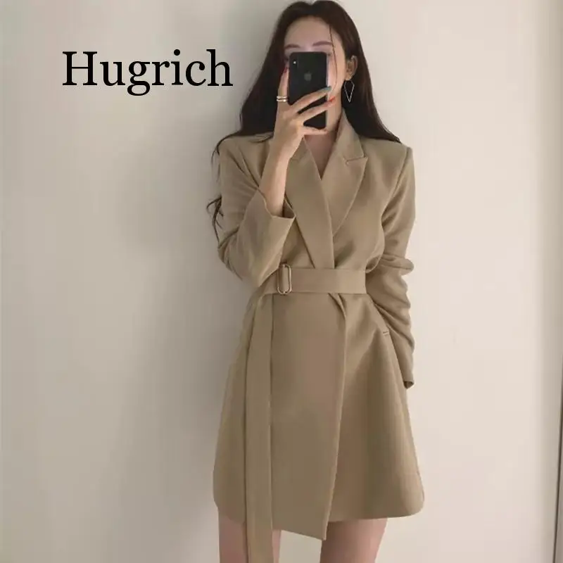 Женское платье-блейзер с отложным воротником весеннее короткое платье в офисном