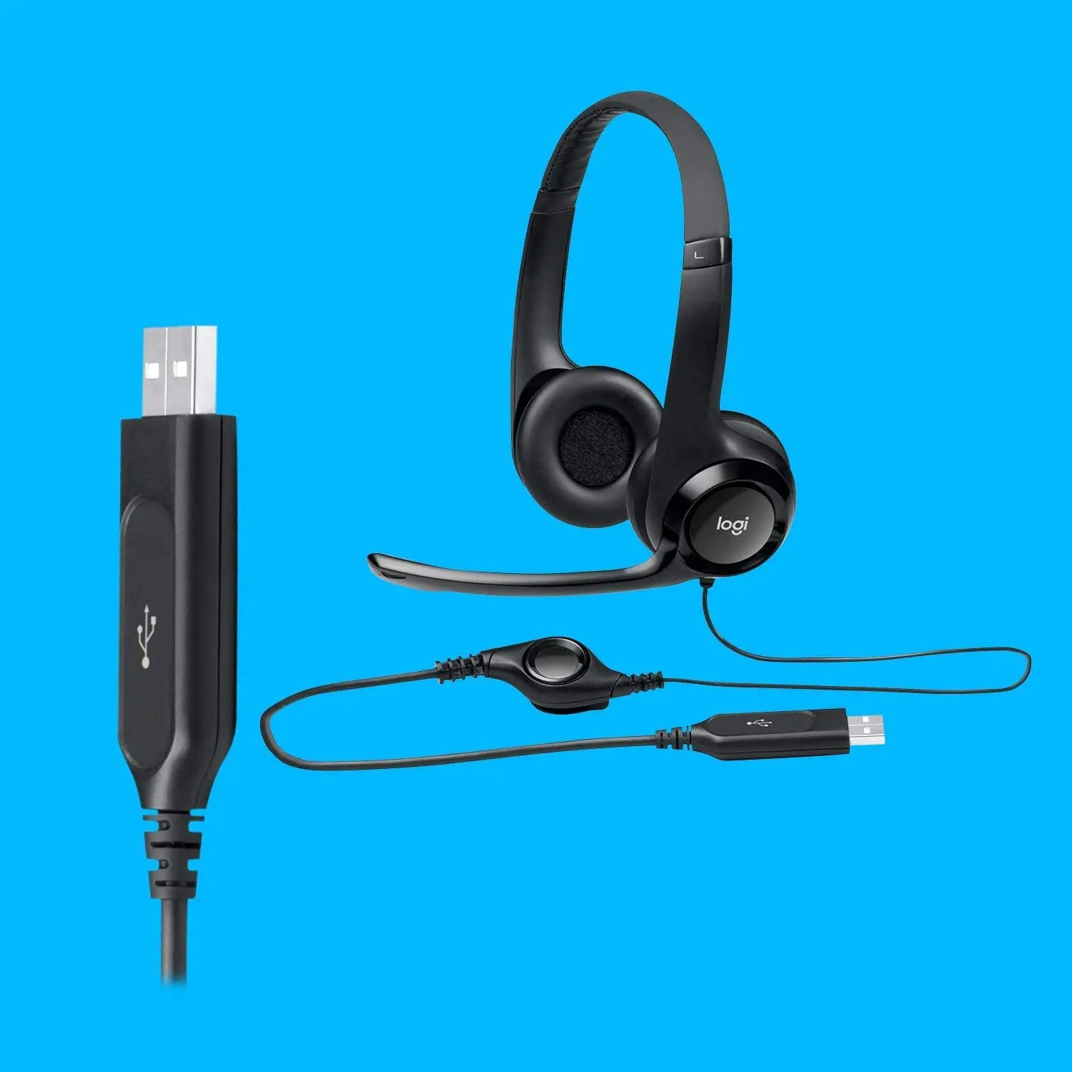NEW Logitech USB Headset H390 with Noise Cancelling Mic MEETING CLASS LECTURE | Электроника