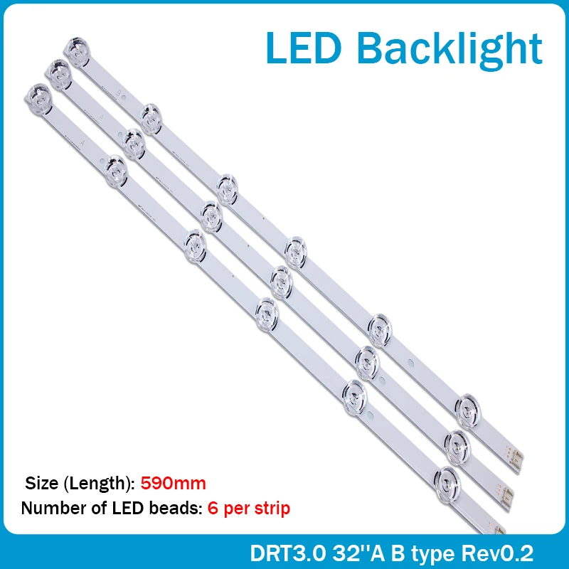 3x светодиодный Подсветка для LG innotek Drt 3,0 3"_ A/B 6916l-1974A 1975A 32MB25VQ lv320DUE 32LF5800 SUNG снасти на каждый день WEI 55VO E74739 59 см 6 ламп