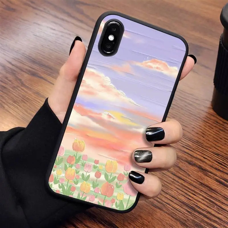 

Simple scenery Phone Case For iPhone 5 5s se 6 6s 6spluse 7 7plus 8 x xr xs 11 12 Cover Fundas Coque