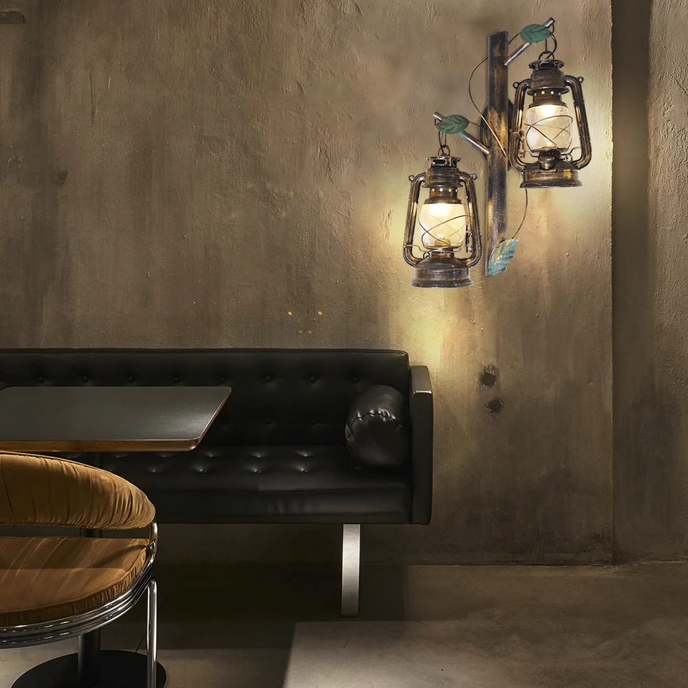 Домашний винтажный керосиновый настенный светильник светодиодный украшение для