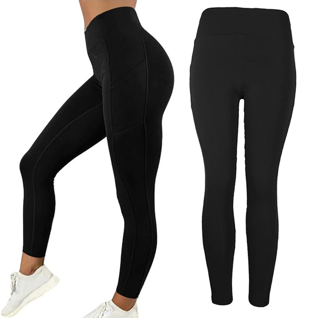 

Soft Yoga Pants with Pockets Women Leggings Sportswear for Fitness Gym Running