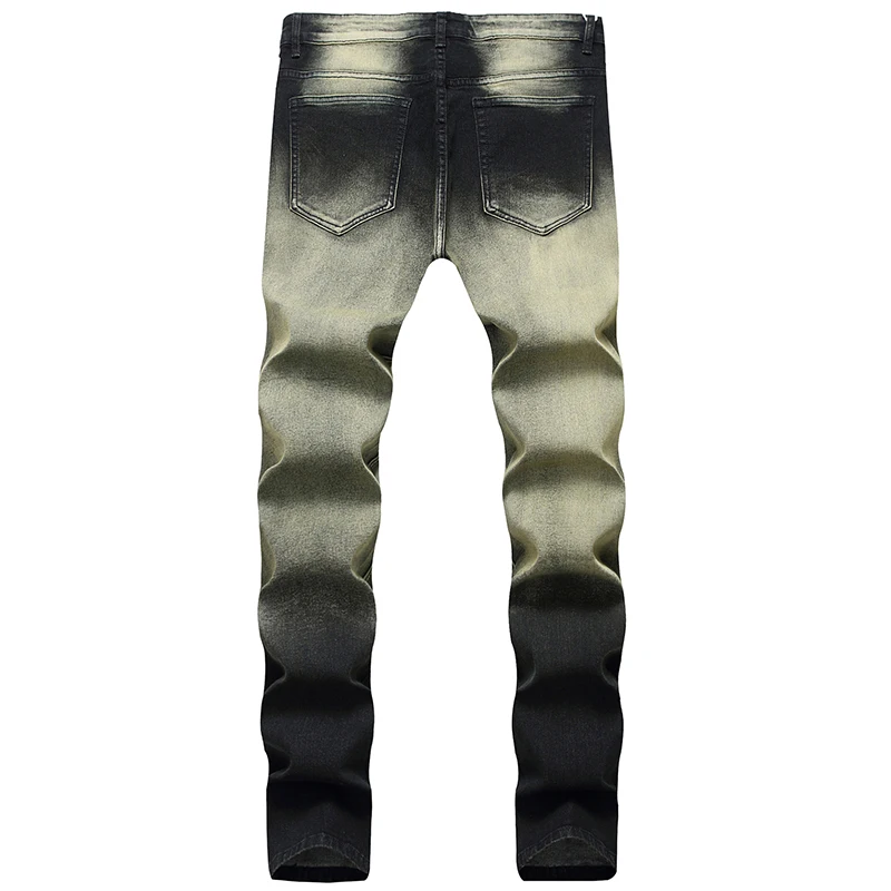 Джинсы gerшри мужские рваные уличная одежда в стиле пэчворк с вырезами принтом