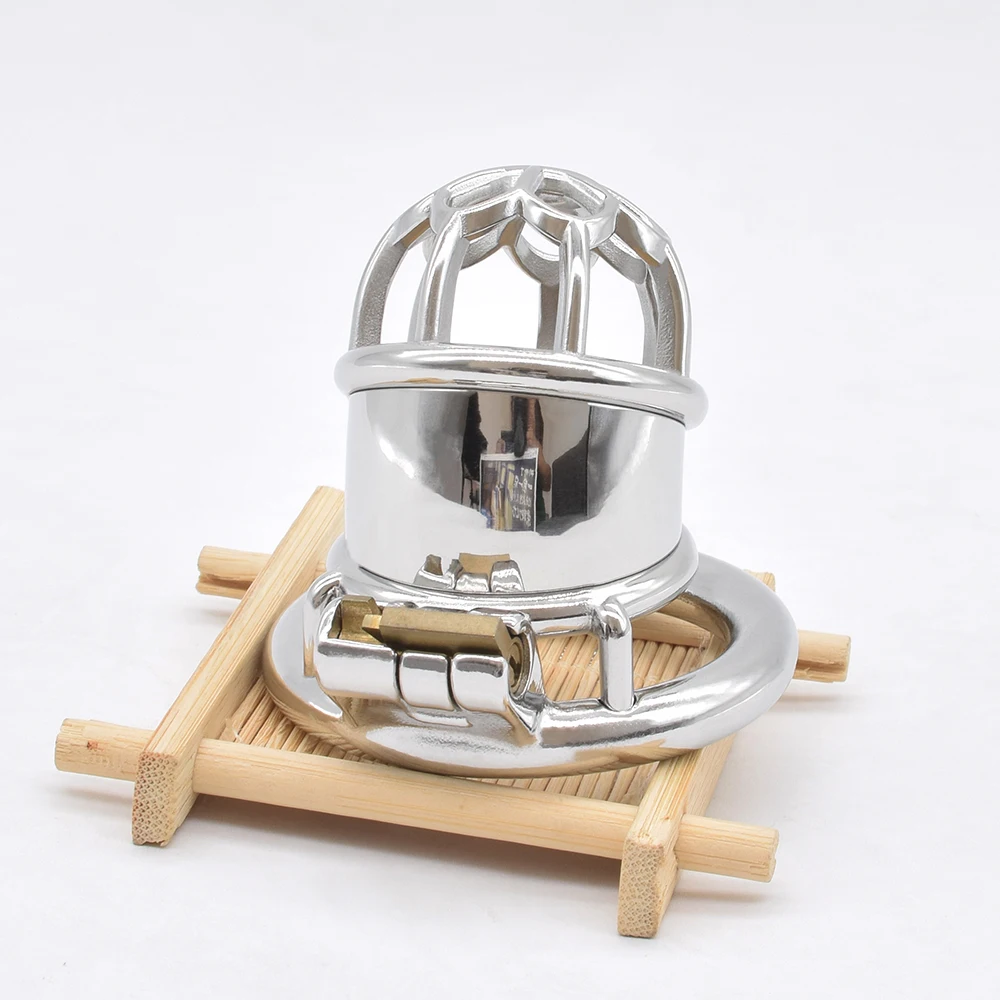 Металлическая Мужская клетка целомудрия стальная труба для пениса замок член