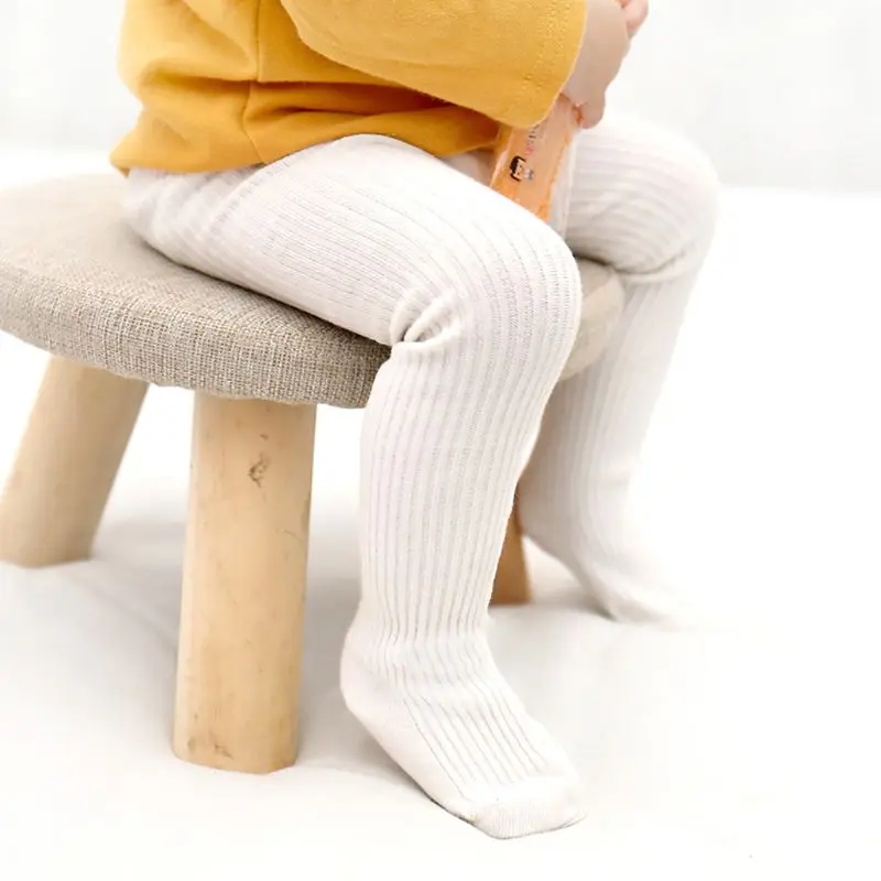 Осенне-зимние теплые хлопковые колготки для маленьких девочек чулки облегающие