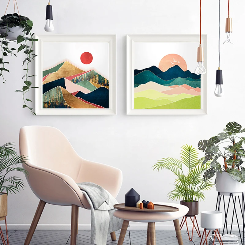 Настенная картина Акварель Современный абстрактный пейзаж настенные картины