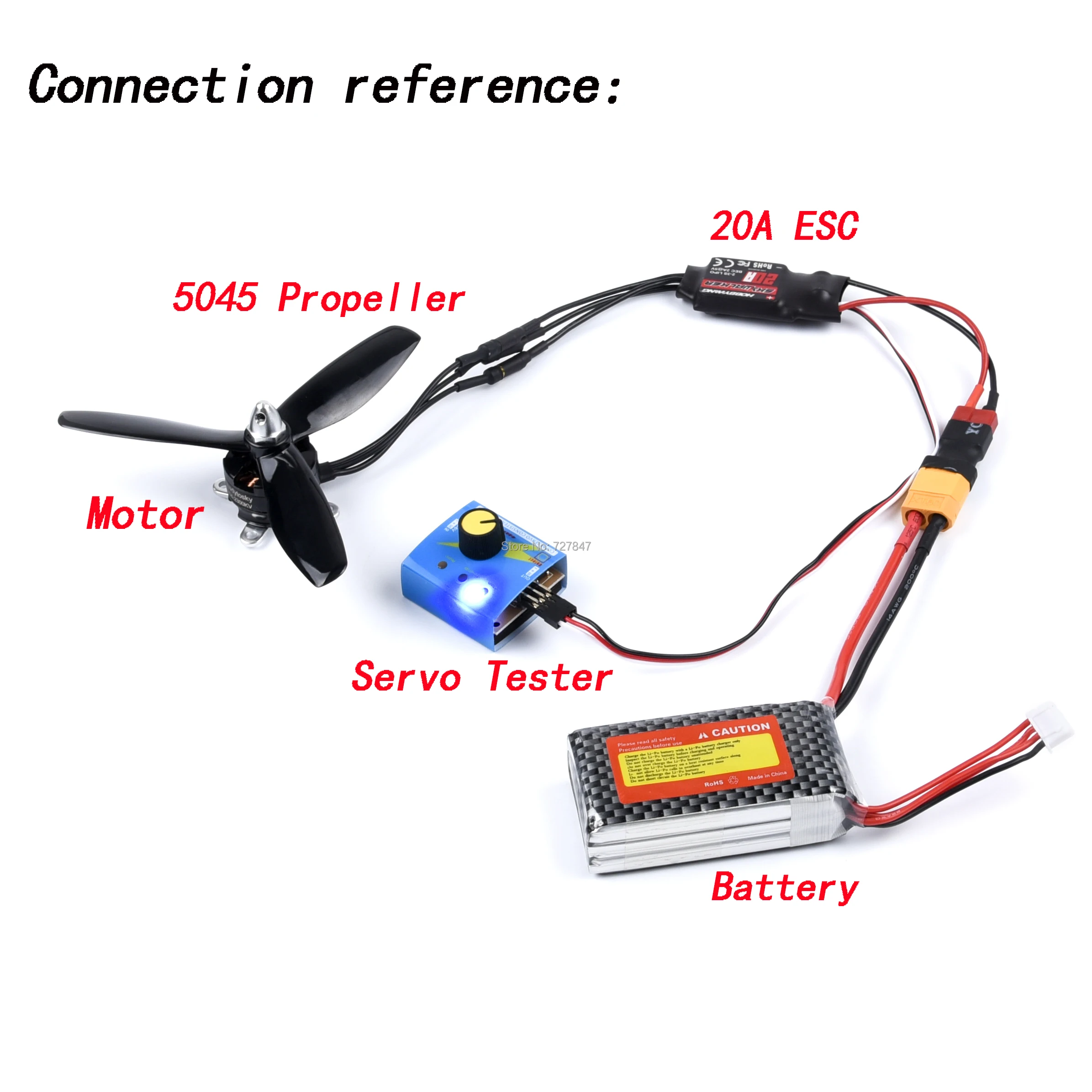 Мощный самолет Скайуокер 20A ESC 2204 2300KV бесщеточный двигатель 5045 реквизит