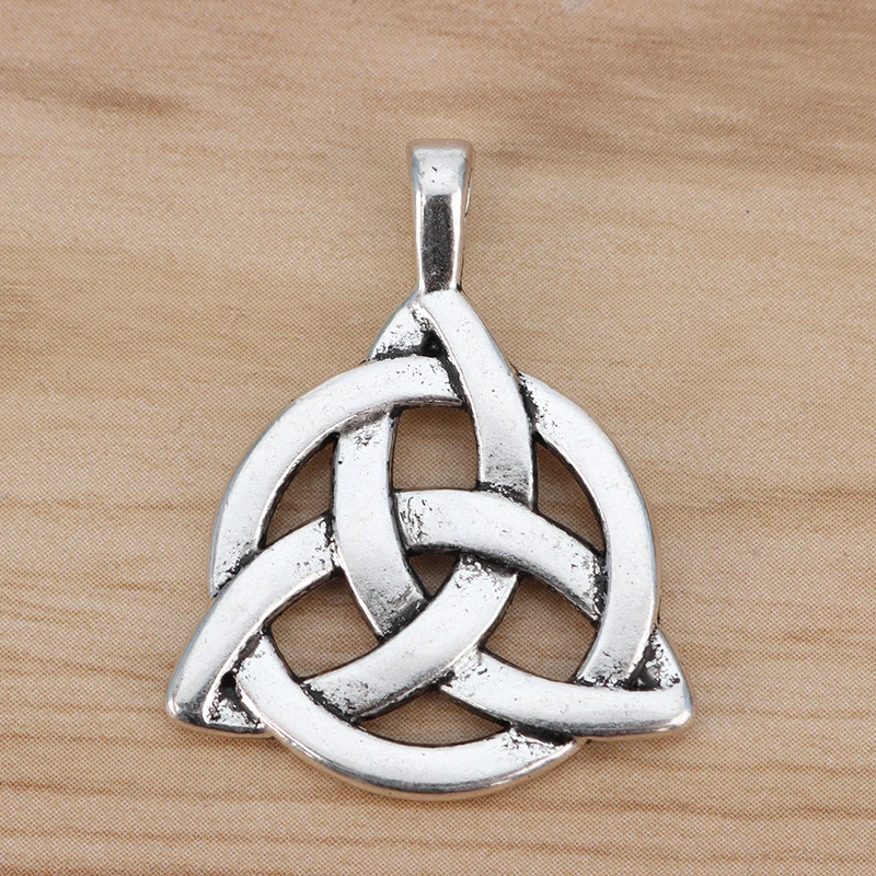 15 шт кельтский узел Triquetra Trinity Очаровательные Подвески для бус 35x27 мм