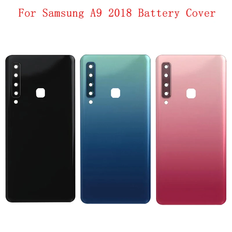 Крышка батарейного отсека задняя крышка корпуса для Samsung A9 2018 рамка объектива