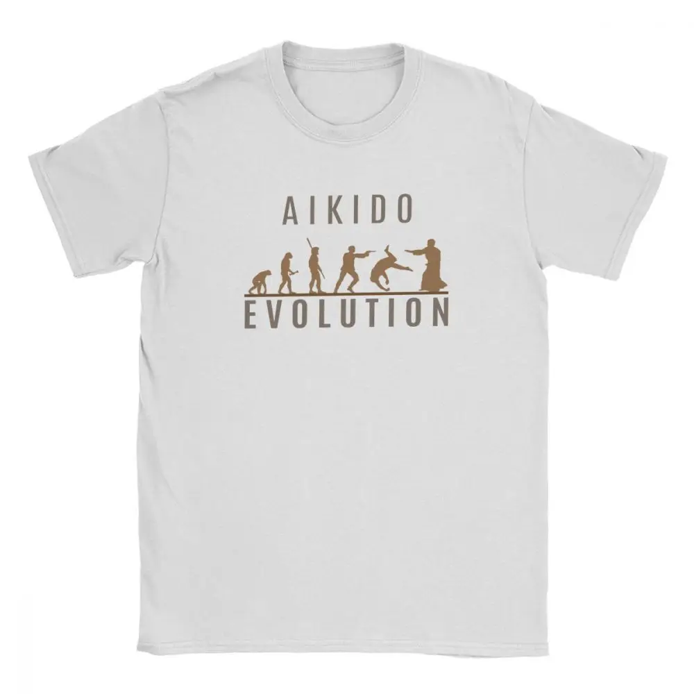 Aikido Evolution футболки для мужчин Morihei Ueshiba дизайнерские топы с коротким рукавом