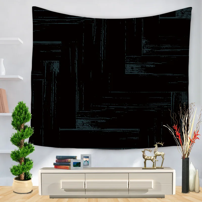 Гобелен абстрактные Геометрические черно белые гобелены шевроны ацтекские