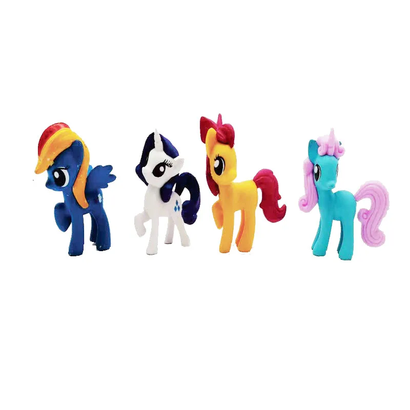 6 шт. мой маленький пони единорог мультфильм милые фигурки игрушки куклы дружба