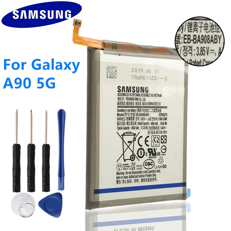 3 85 v 4400mAh EB-BA908ABY аккумулятор для SAMSUNG Galaxy A90 5G A908 + USB-кабель набор инструментов |