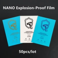 50pcs hd nano anti impact film matteuv screen protector universal explosion proof film for blade laser cutting machine pet pmma