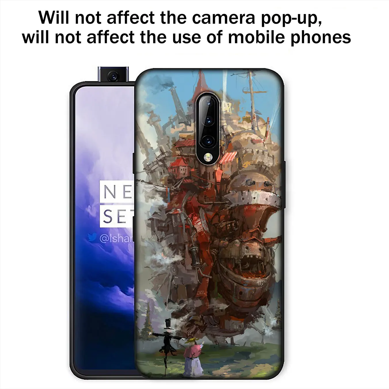 IYICAO Howl's Howls Moving Castle Мягкий Силиконовый ТПУ черный чехол для телефона OnePlus 7T 7 Pro 6T