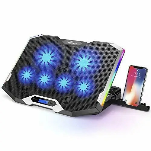

Охлаждающая подставка для ноутбука TopMate C11, RGB, кулер для игрового ноутбука, подставка для вентилятора ноутбука