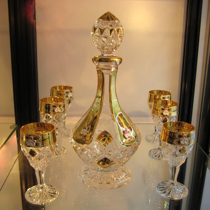 Барный винный набор с украшением в виде кристаллов Стекло виски флакона &amp 6 es