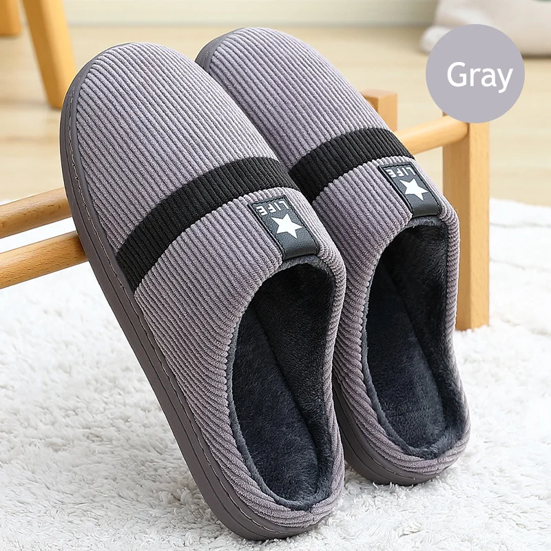 Big size 50/51 Men's indoor memory foam slippers shoes spring 2022 fashion house fluffy slides male slippers