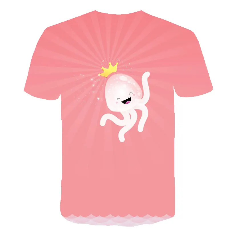 

3D Print Cartoon Animation t shirt Boys exaggerated Graffiti Tshirts Cute Animal Girls Colorful Children Clothing Casual Tops