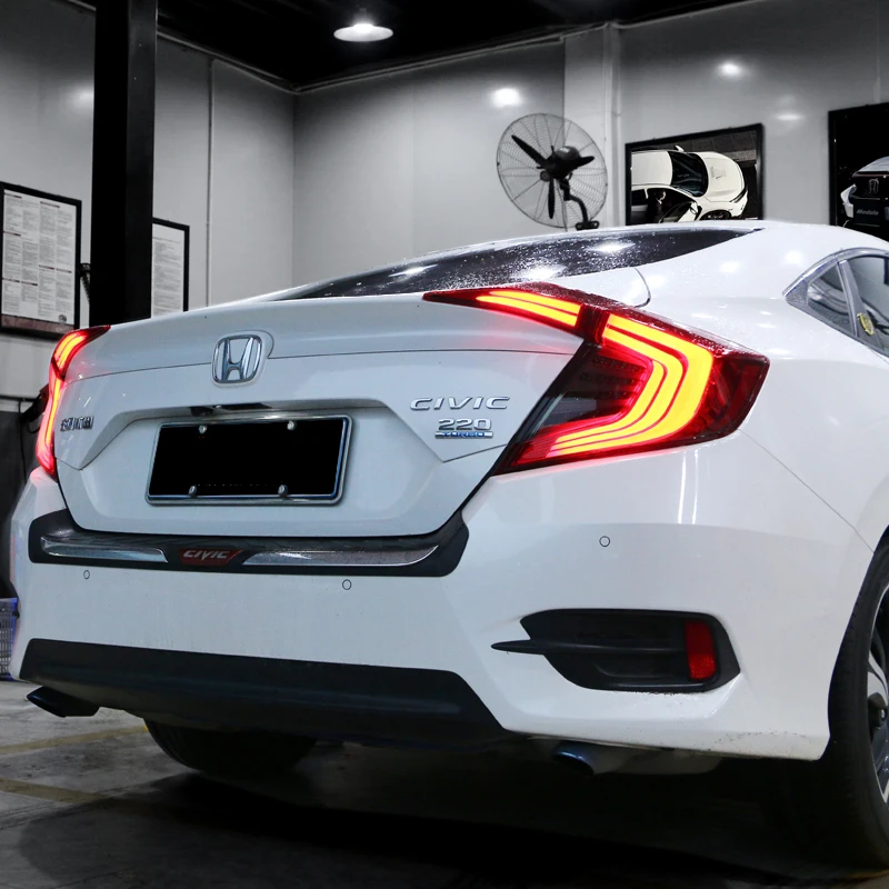 LED car styling Tail Lights Fit For Honda Civic X G10 10th 2006/07/08/09/10-2016 2017 2018 2019 Rear Lamp Red Lamps Brake light |