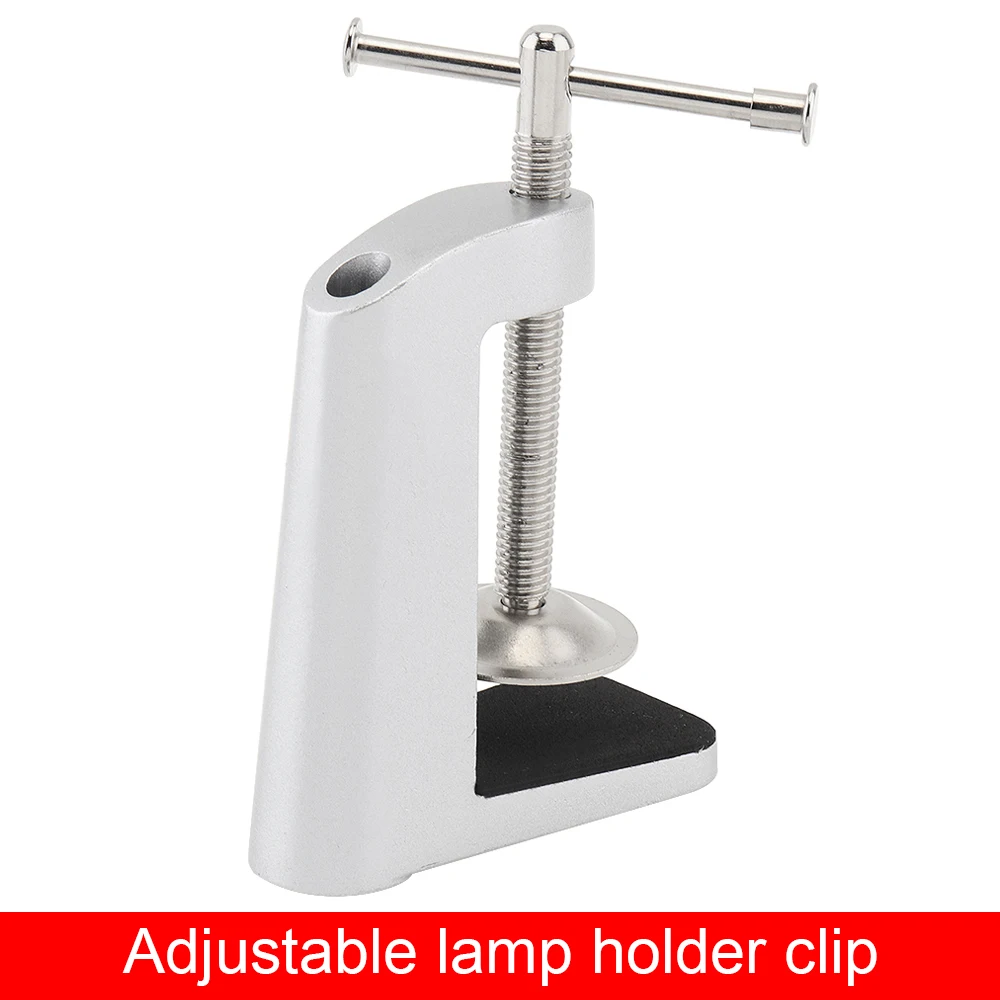 

Aluminum Alloy Adjustable Desk Lamp Fixed Base Clamp Holder Clip Stainless Steel Swing Arm for DIY Universal Hose Table Lamp