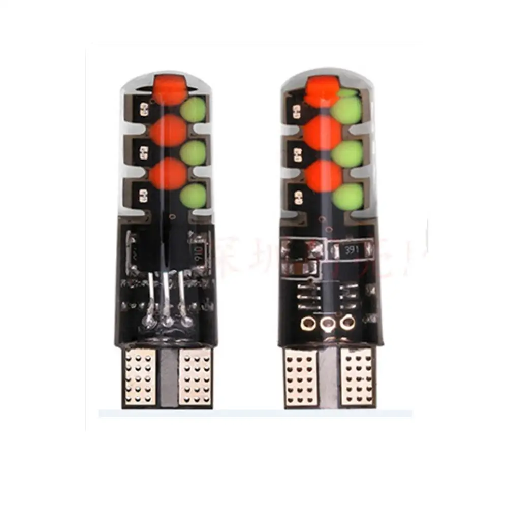 2 шт. светодиодный T10 W5W RGB габаритный свет красочный многомодовый Автомобильный